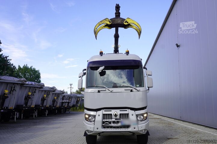 Bosvrachtwagen met kraan Renault VP K520 6x4 Medium / Tajfun LIV 120 K