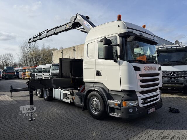 Krautuvas sumontuotas ant sunkvežimio Scania R440 6X2*4 Kran HMF 5020 K5