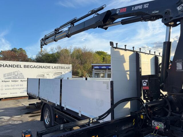 Loading platform Scania P320 Flatbed-truck + HIAB X-HiPro 162 E4, 2019