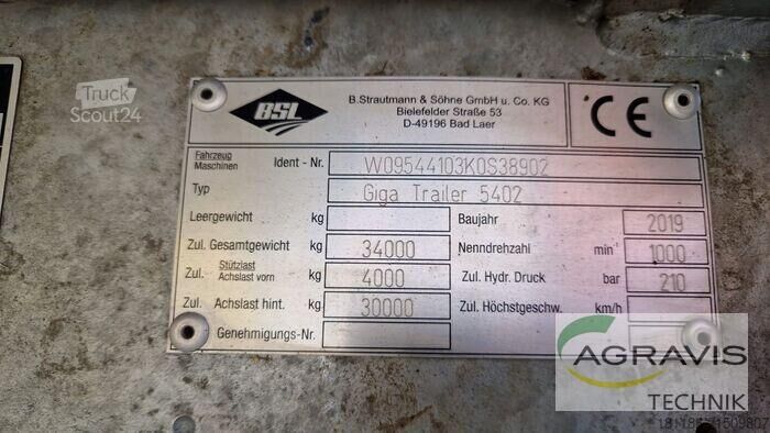 Przyczepa zbierająca Strautmann GIGA-TRAILER 5402