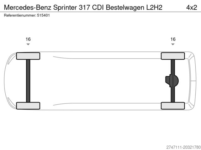 Bestelbus Mercedes-Benz Vans Sprinter 317 CDI Bestelwagen L2H2