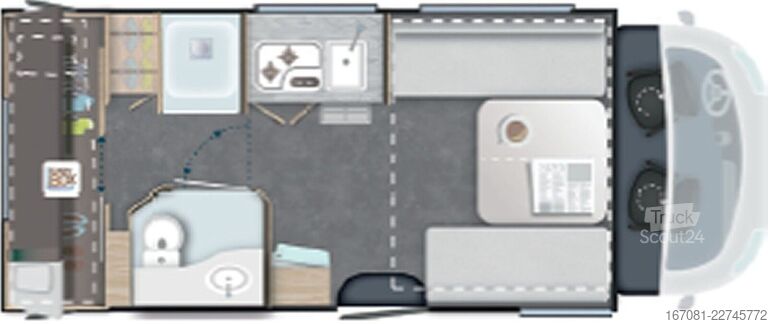 Camper semintegrato CHALLENGER Teilintegriert Graphite Edition 380