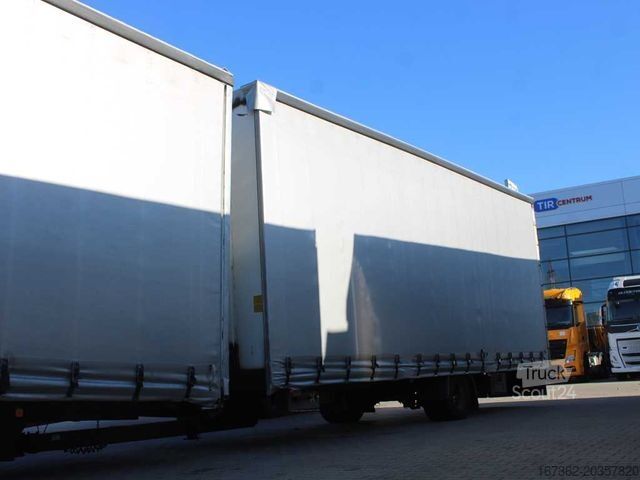 Вантажівка з платформою і тентом MAN TGL 8.210, EURO 4 + TRAILER H&W