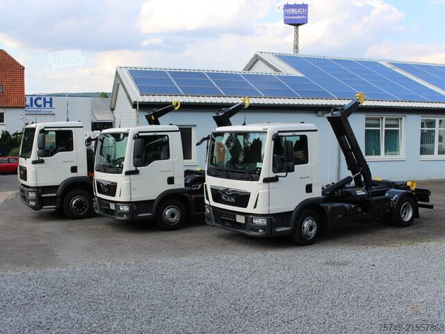 Kroghejselastbil man TGL 12.220 BL City Abrollkipper  2x AHK Euro 6