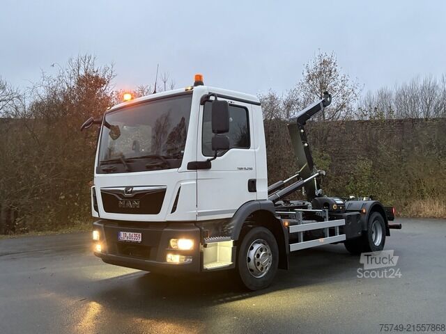 Kroklastebil man TGM 15.290 BL Abrollkipper AHK