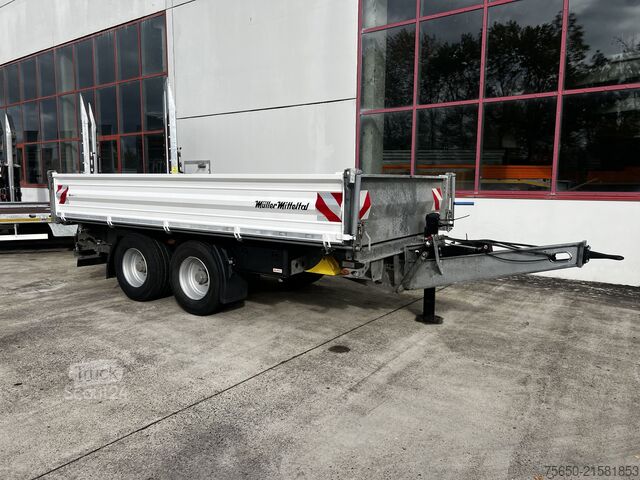 Třístranný sklápěcí přívěs Müller Mitteltal TA-2  14,4 t Tandemkipper- Tieflader Breitbereifung NEUWERTIG