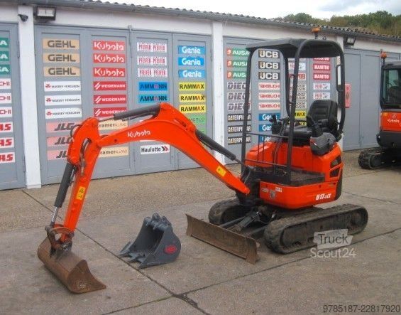 Mini ekskavatorius KUBOTA U17-3a * 2x Löffel * * Verstellfahrwerk *