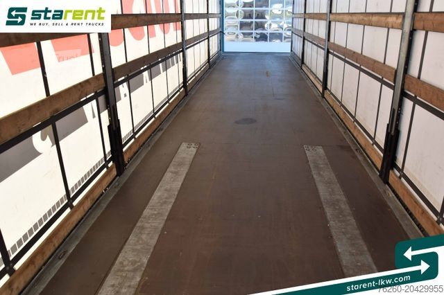 Ανοιχτό ημιρυμουλκούμενο με μουσαμά SCHMITZ CARGOBULL Tautliner Hubdach Liftachse Palettenkasten Palka