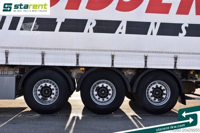 Ανοιχτό ημιρυμουλκούμενο με μουσαμά SCHMITZ CARGOBULL Tautliner Hubdach Liftachse Palettenkasten Palka