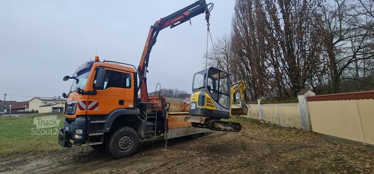 Kipper LKW mit Kran Palfinger 12001 EH MAN TGS 18.360
