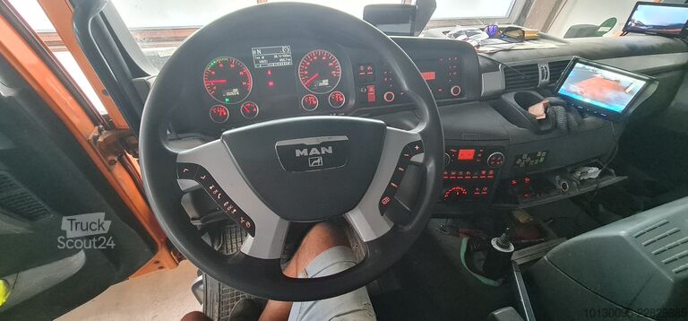 Kipper LKW mit Kran Palfinger 12001 EH MAN TGS 18.360
