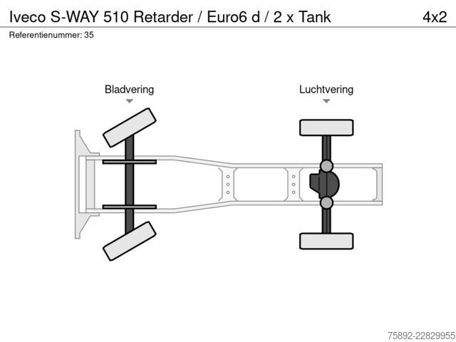 Padrão-SZM Iveco S-WAY 510 Retarder / Euro6 d / 2 x Tank