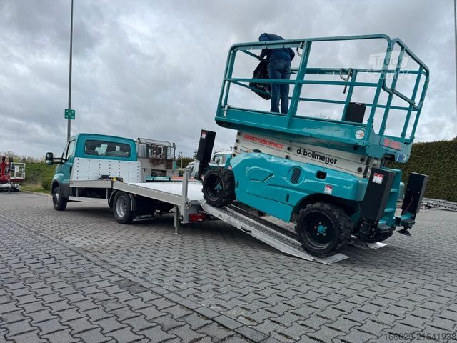 Automobilių gabenimo furgonas IVECO Maschinentransporter Arbeitsbühnentransporter