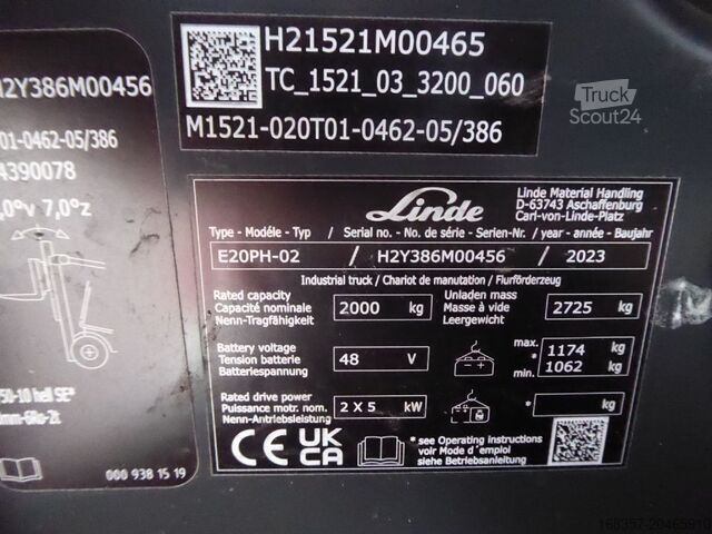 Ανυψωτικό περονοφόρο με εμπρόσθιο φορτηγό Linde E20PH-02