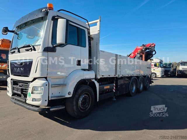 LKW mit Pritsche (offen) MAN TGS 35.460 / 8X4 / 28m Kran Fassi 365 + Flyjib