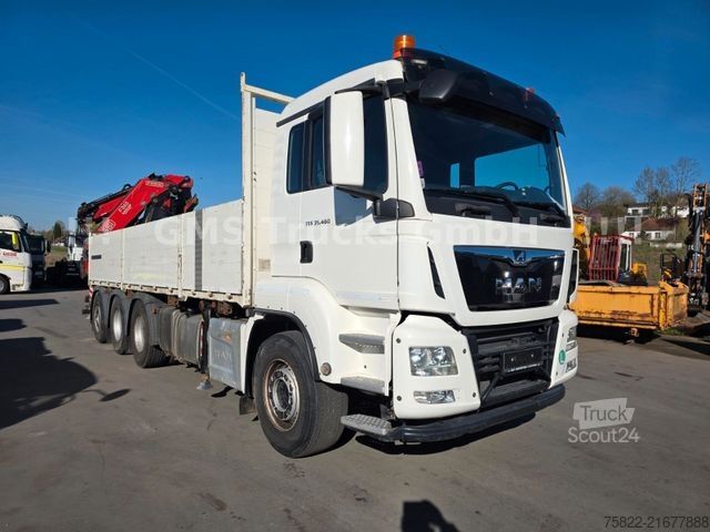 LKW mit Pritsche (offen) MAN TGS 35.460 / 8X4 / 28m Kran Fassi 365 + Flyjib