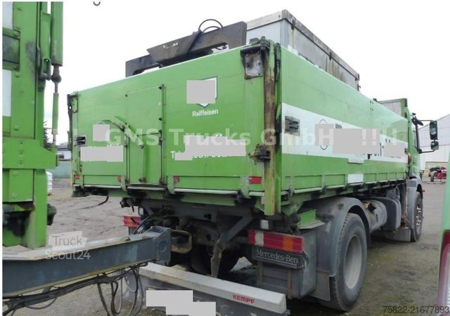 Autocamion basculant tridirecțional MERCEDES-BENZ Axor 1829 / E5 / ALU Kipper / Atlas Kran