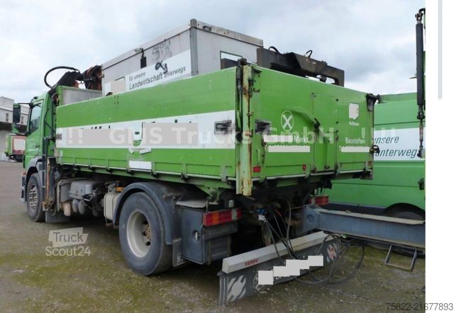 Autocamion basculant tridirecțional MERCEDES-BENZ Axor 1829 / E5 / ALU Kipper / Atlas Kran