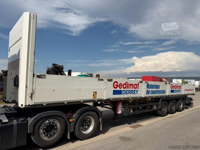 Platform trailer Schmitz Cargobull SCB*S3T - 3 AS PLATEAU + ALU ZIJBORDEN / PLATEA...