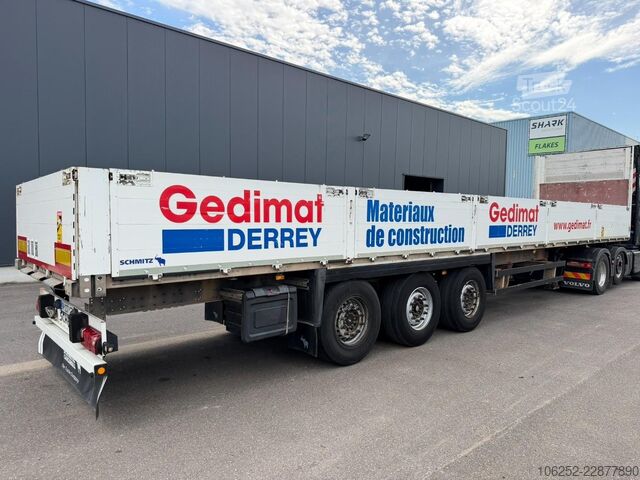 Platform trailer Schmitz Cargobull SCB*S3T - 3 AS PLATEAU + ALU ZIJBORDEN / PLATEA...