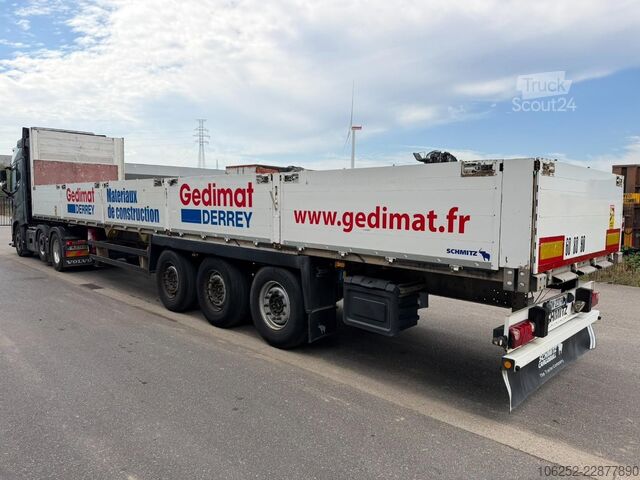 Platform trailer Schmitz Cargobull SCB*S3T - 3 AS PLATEAU + ALU ZIJBORDEN / PLATEA...