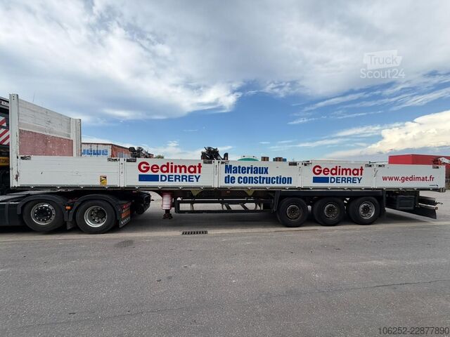 Platform trailer Schmitz Cargobull SCB*S3T - 3 AS PLATEAU + ALU ZIJBORDEN / PLATEA...