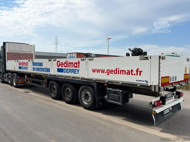 Platform trailer Schmitz Cargobull SCB*S3T - 3 AS PLATEAU + ALU ZIJBORDEN / PLATEA...