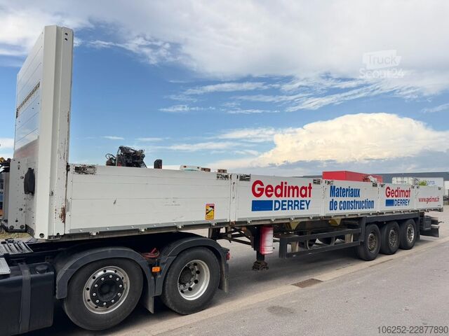 Platform trailer Schmitz Cargobull SCB*S3T - 3 AS PLATEAU + ALU ZIJBORDEN / PLATEA...