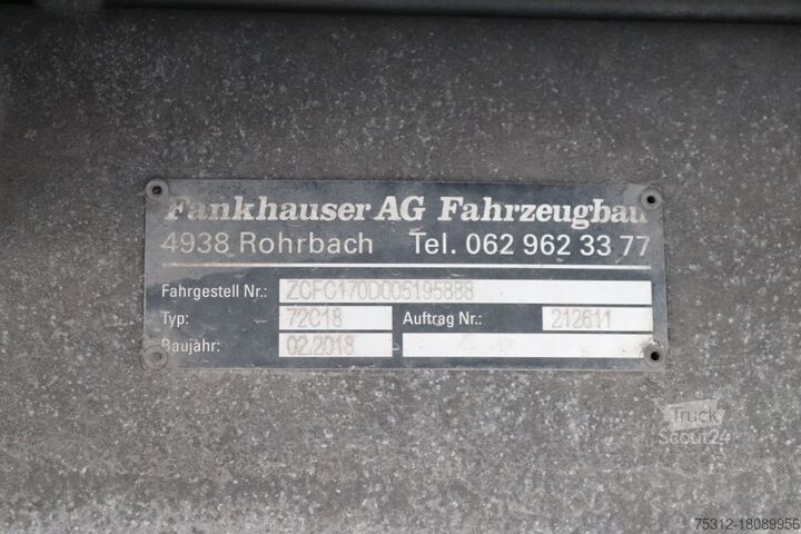 Samochód dostawczy z plandeką Iveco Daily 70C18 HMF340 Kran mit Funk Fernbedienung