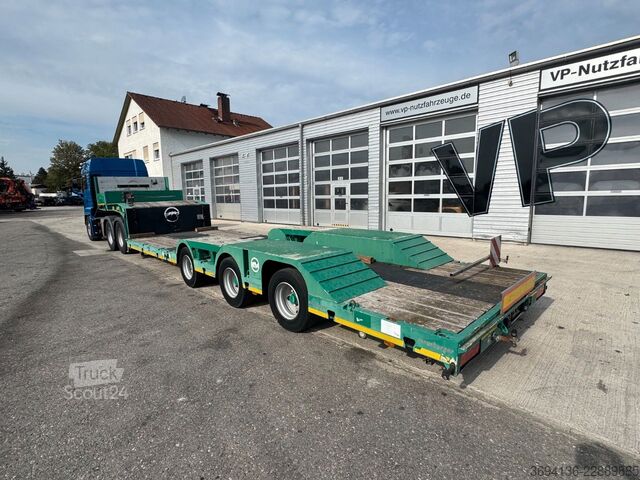Semirremolque de plataforma baja MEUSBURGER MTS 3 spezial Tiefbett 2x ausziehbar