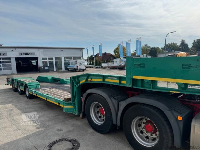 Semirremolque de plataforma baja MEUSBURGER MTS 3 spezial Tiefbett 2x ausziehbar