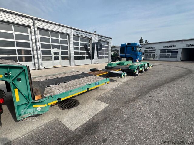 Semirremolque de plataforma baja MEUSBURGER MTS 3 spezial Tiefbett 2x ausziehbar