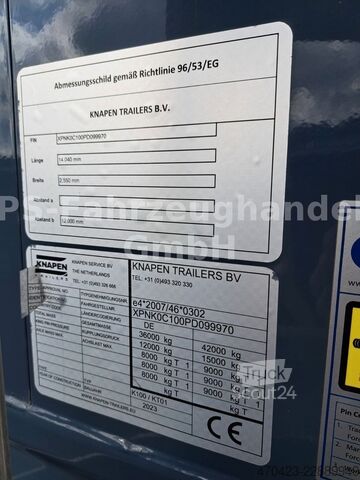 Sættevogn med walking floor KNAPEN K100 A5060*LiftA*SAF*ALCOA*Funkfernbedienung