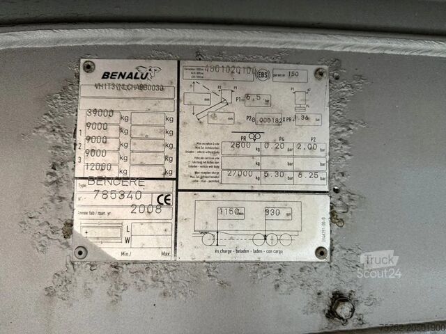 Tipper Benalu 60m3 Optiliner Vol alu SELF SUPPORT 6.460KG Goo...