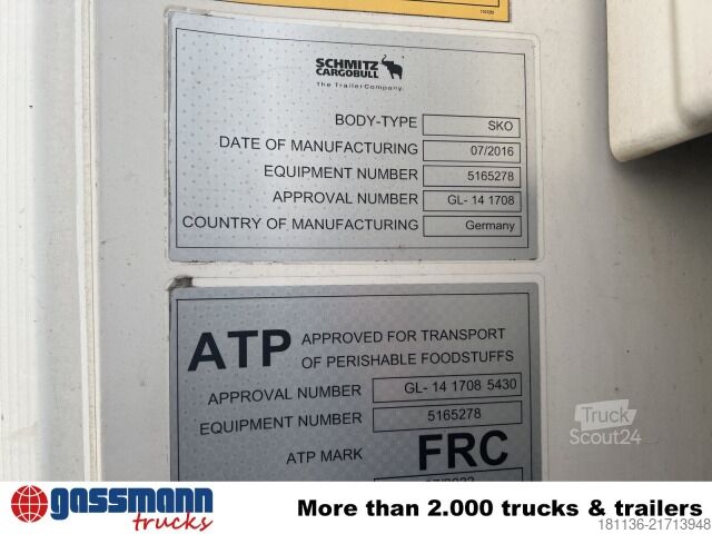 Kühlauflieger Schmitz SKO 24/L-13.4 FP 45 Cool, Mega, Carrier,
