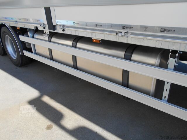 Camion cu platformă și prelată DAF XF 480 FAN 6x2 - CENTINA 24 EPAL