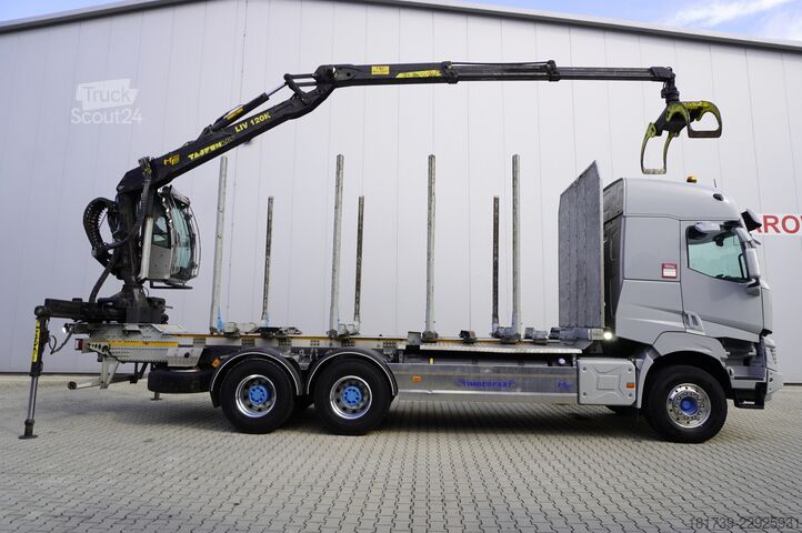Δασοκομικό φορτηγό με γερανό Renault VP K520 6x4 Medium / Tajfun LIV 120 K