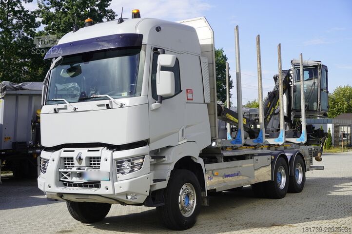 Δασοκομικό φορτηγό με γερανό Renault VP K520 6x4 Medium / Tajfun LIV 120 K