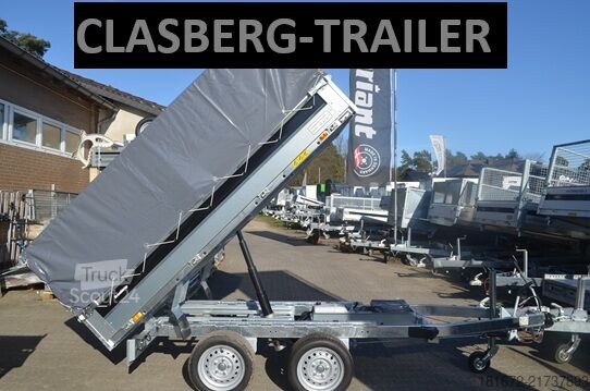 Billenő pótkocsi Brenderup 2000 Kg Heckkipper Laubgitter Plane