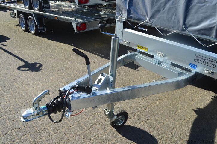 Billenő pótkocsi Brenderup 2000 Kg Heckkipper Laubgitter Plane