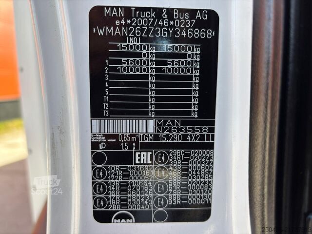 Σώμα κιβωτίου MAN TGM 15.290 4x2 BOX L=7460 mm