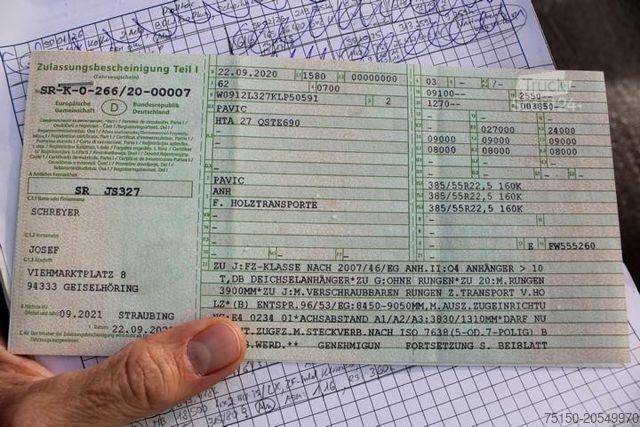 Přívěs na klády PAVIC HTA 27 - Nr.: 591