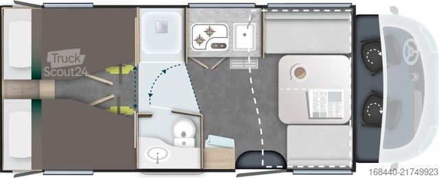 Camper semintegrato CHAUSSON Titanium Line 797 Hubbett/Arctic/Drive