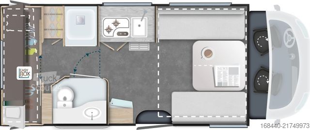 Daļēji integrēta kemperis CHAUSSON Titanium Line 720 Arctic/4.100kg/Drive