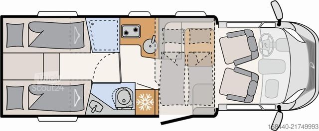 Autorulotă semi-integrată DETHLEFFS Just Camp T 7052 EB Automatik/5 Gurtplätze