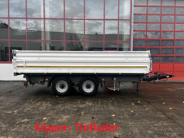 Sklopný přívěs Schmid Fahrzeugbau DK 135 AR 13,5 t Tandemkipper mit Aufsatzbordwänden