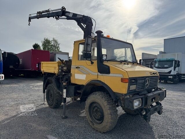 Dodávka s jeřábem na podvozku nákladního auta Unimog U 1000 427/10 Kran Hiab 090 KM: 8.600