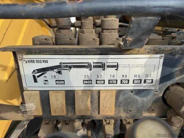 Dodávka s jeřábem na podvozku nákladního auta Unimog U 1000  427/10 Kran Hiab 090 KM: 8.600