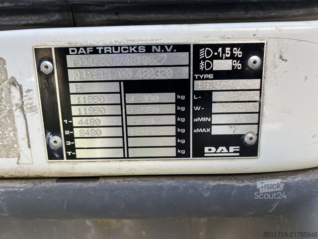 Kassevogn DAF LF 230 FA Lift - Air/Co - 104.662 Kms
