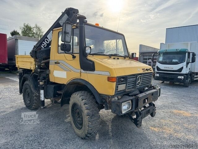Jeřáb na nákladním automobilu Unimog U 1000  427/10 Kran Hiab 090 KM: 8.600